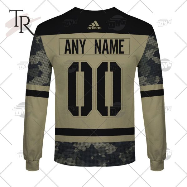 Personalized NHL Detroit Red Wings Camo Military Appreciation Team Authentic Custom Practice Jersey Hoodie 3D