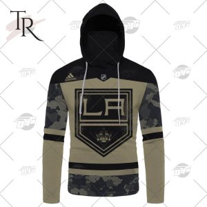 Personalized NHL Los Angeles Kings Camo Military Appreciation Team Authentic Custom Practice Jersey Hoodie 3D