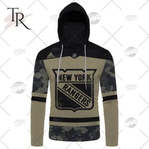 Personalized NHL New York Rangers Camo Military Appreciation Team Authentic Custom Practice Jersey Hoodie 3D
