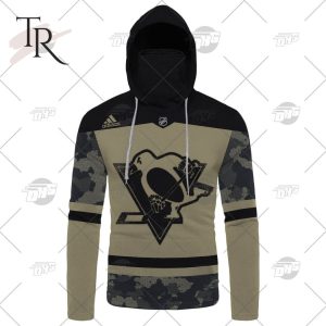 Personalized NHL Pittsburgh Penguins Camo Military Appreciation Team Authentic Custom Practice Jersey Hoodie 3D