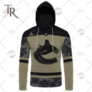 Personalized NHL Vancouver Canucks Camo Military Appreciation Team Authentic Custom Practice Jersey Hoodie 3D