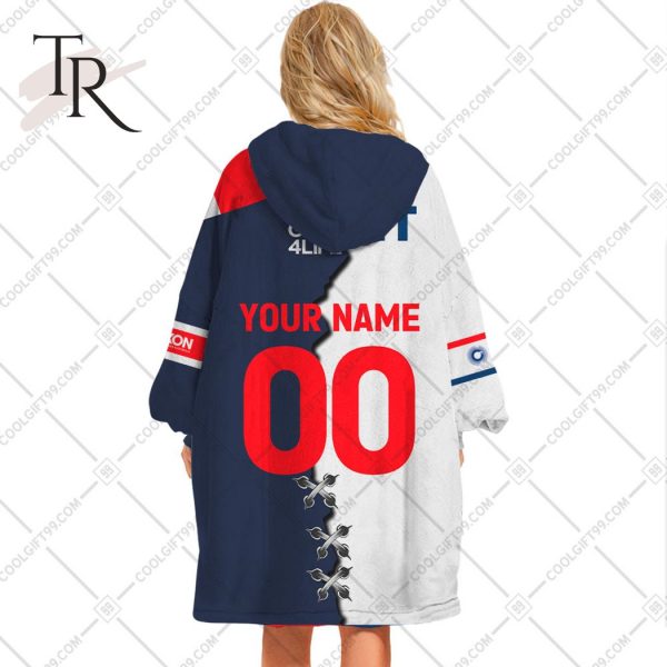 Personalized NRL Sydney Roosters Mix V2 Jersey Oodie, Flanket, Blanket Hoodie, Snuggie