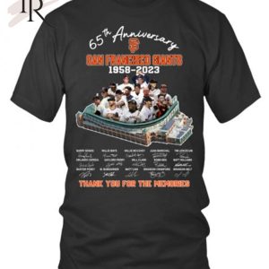 65th Anniversary San Francisco Giants 1958 – 2023 Thank You For The Memories T-Shirt – Limited Edition