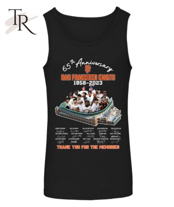 65th Anniversary San Francisco Giants 1958 – 2023 Thank You For The Memories T-Shirt – Limited Edition