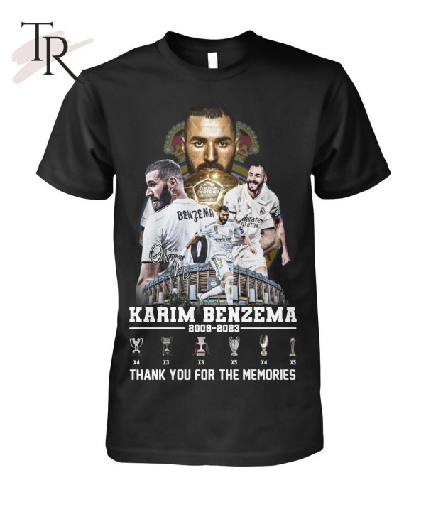 Karim Benzema 2009 – 2023 Thank You For The Memories T-Shirt – Limited Edition