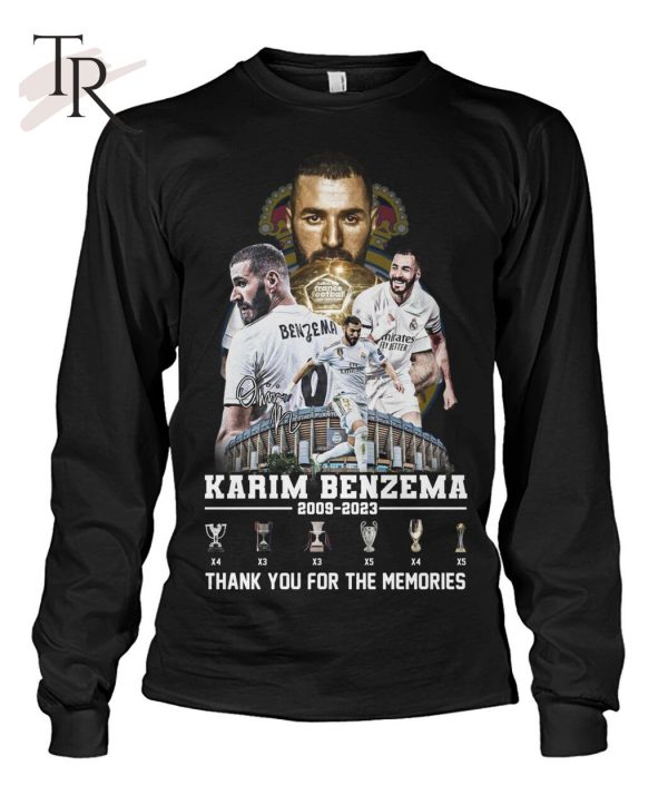 Karim Benzema 2009 – 2023 Thank You For The Memories T-Shirt – Limited Edition