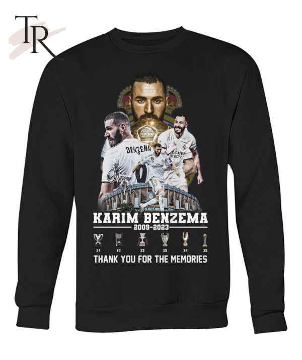 Karim Benzema 2009 – 2023 Thank You For The Memories T-Shirt – Limited Edition