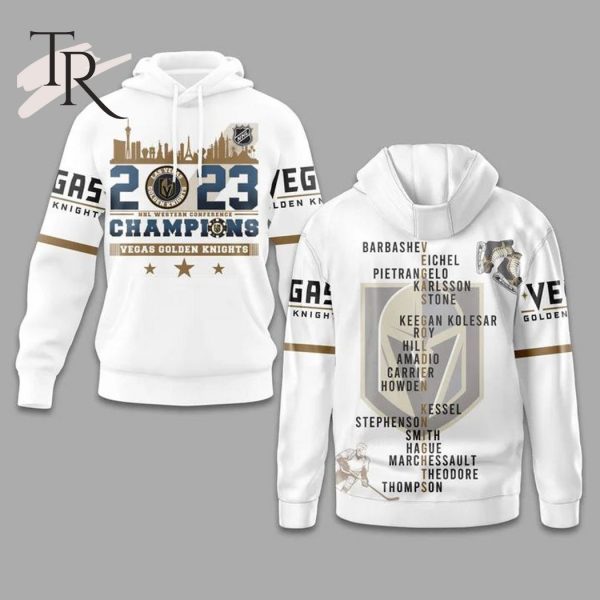 NHL Vegas Golden Knights Western Conference Champions White Hoodie 3D