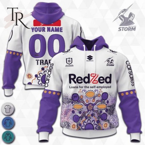 NRL Melbourne Storm Special Indigenous Design 2023 Hoodie 3D