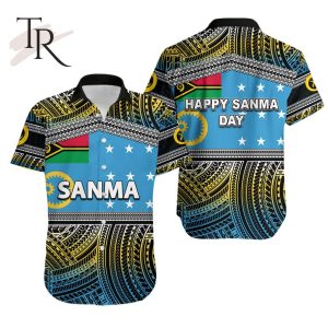 Sanma Day Hawaiian Shirt Of Vanuatu Polynesian Patterns