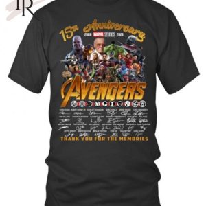 15th Anniversary 2008 – 2023 Marvel Studios Avengers Thank You For The Memories Unisex T-Shirt – Limited Edition