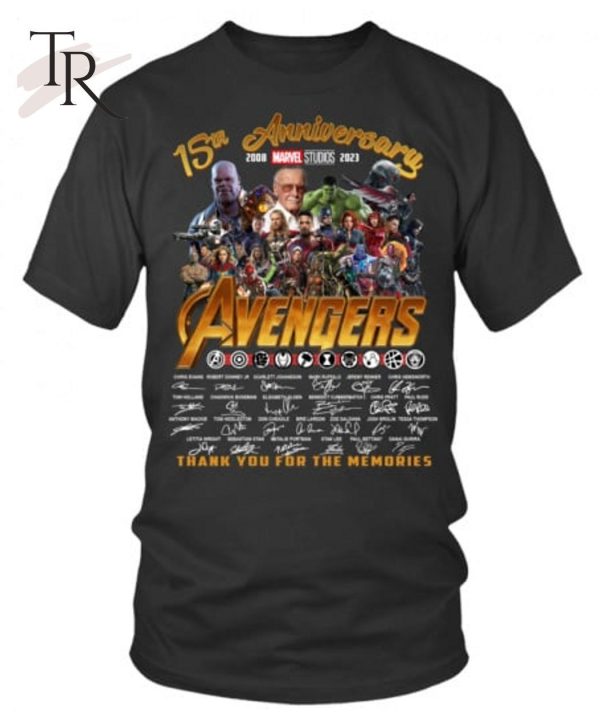 15th Anniversary 2008 – 2023 Marvel Studios Avengers Thank You For The Memories Unisex T-Shirt – Limited Edition