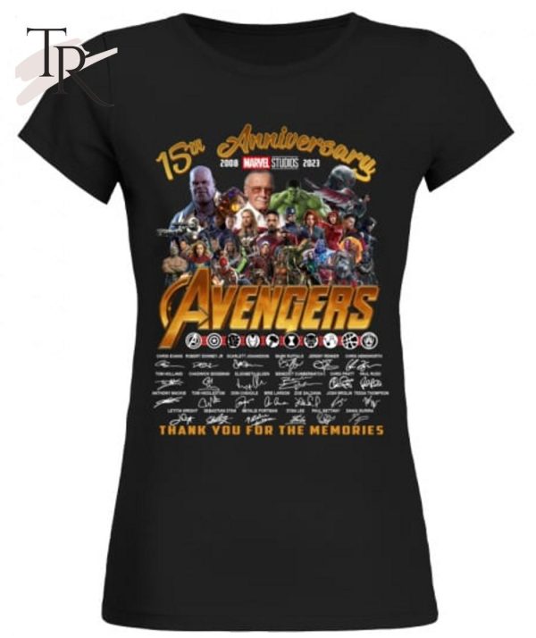 15th Anniversary 2008 – 2023 Marvel Studios Avengers Thank You For The Memories Unisex T-Shirt – Limited Edition