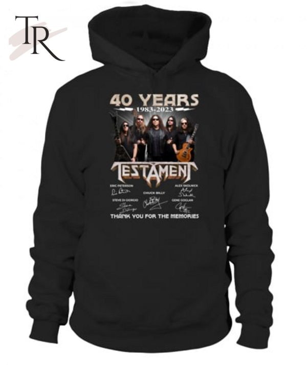 40 Years 1983 – 2023 Testament Thank You For The Memories Unisex T-Shirt – Limited Edition