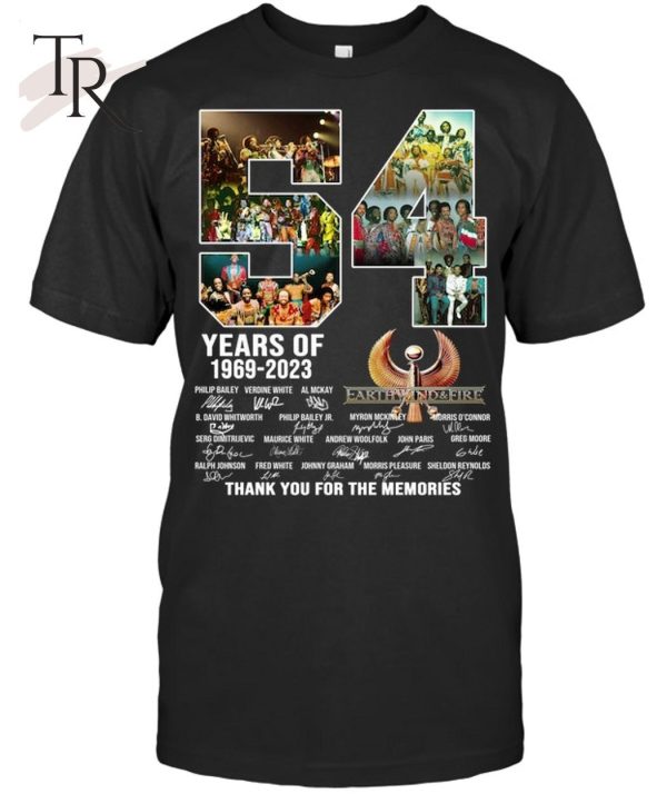 54 Years Of 1969 – 2023 Earth, Wind & Fire Thank You For The Memories Unisex T-Shirt – Limited Edition