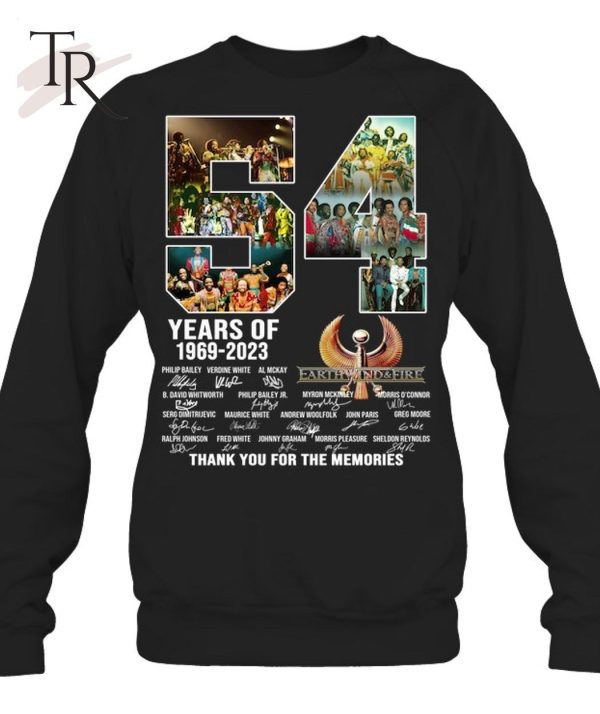 54 Years Of 1969 – 2023 Earth, Wind & Fire Thank You For The Memories Unisex T-Shirt – Limited Edition