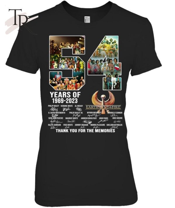 54 Years Of 1969 – 2023 Earth, Wind & Fire Thank You For The Memories Unisex T-Shirt – Limited Edition