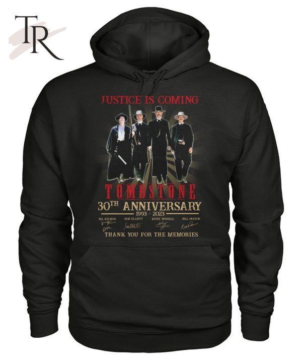 Justice Is Coming Tombstone 30th Anniversary 1993 – 2023 Thank You For The Memories Unisex T-Shirt – Limited Edition