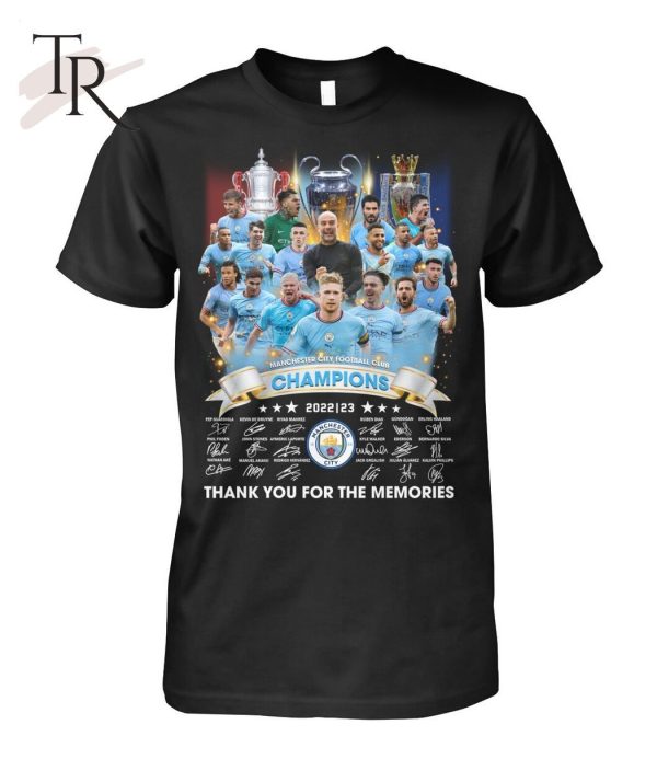 Manchester City Football Club Champions 2022 23 Thank You For The Memories Unisex T-Shirt – Limited Edition