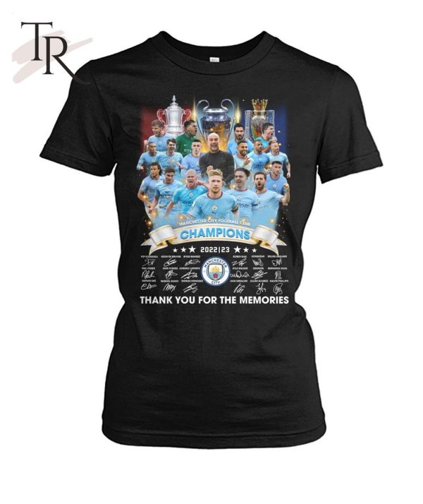 Manchester City Football Club Champions 2022 23 Thank You For The Memories Unisex T-Shirt – Limited Edition