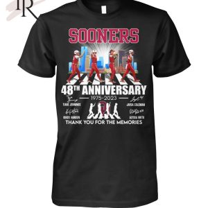 Sooners 48th Anniversary 1975 – 2023 Thank You For The Memories Unisex T-Shirt – Limited Edition