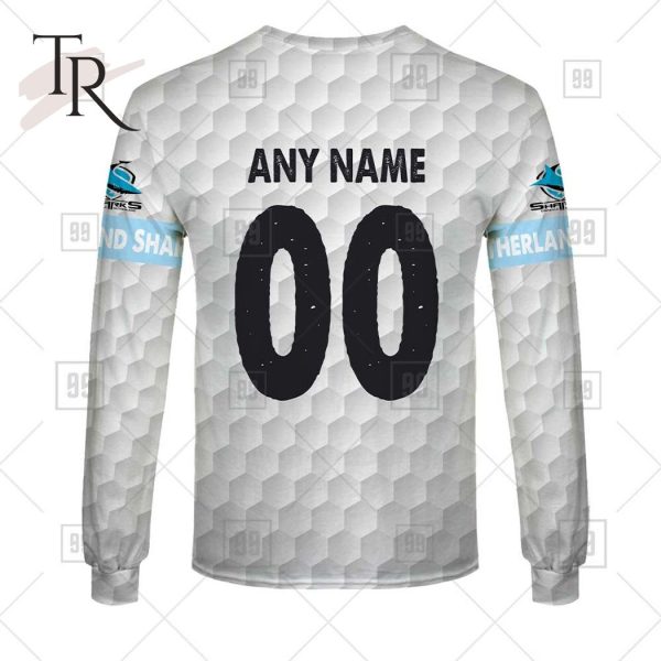 Personalized NRL Cronulla Sutherland Sharks Golf Hoodie All Over Print