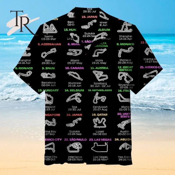 F1 2023 Calendar Unisex Hawaiian Shirt