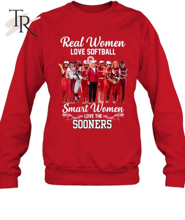 Real Women Love Baseball Smart Women Love The Sooners T-Shirt – Limited Edition