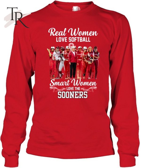 Real Women Love Baseball Smart Women Love The Sooners T-Shirt – Limited Edition