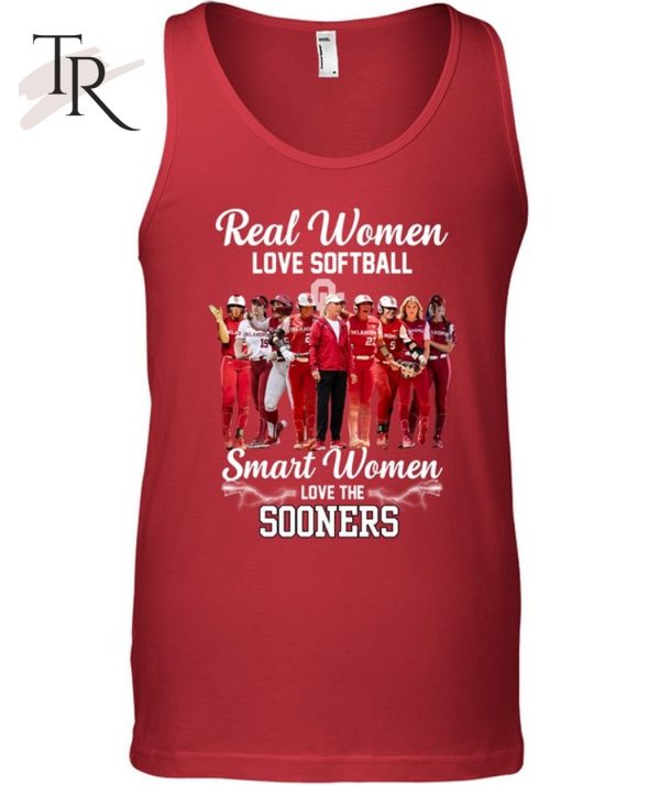 Real Women Love Baseball Smart Women Love The Sooners T-Shirt – Limited Edition