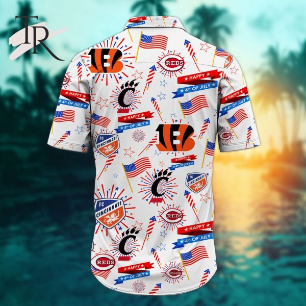 Cincinnati Sports Happy 4th Of July Hawaiian Shirt