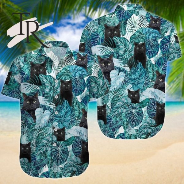 Black Cat Hawaiian Shirt