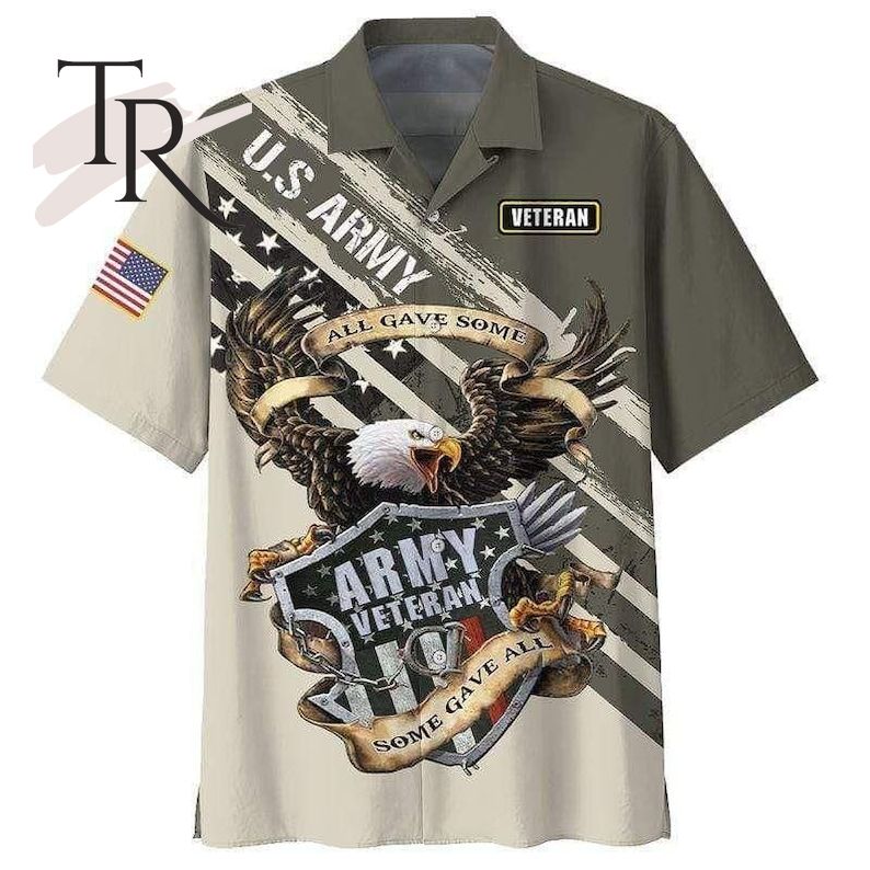 High Quality Veteran Eagle Army Aloha Hawaiian Shirt
