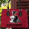 Baltimore Ravens NFL Snoopy Women Premium Leather Hand Bag
