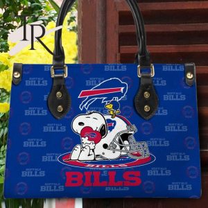 Buffalo Bills NFL Snoopy Women Premium Leather Hand Bag