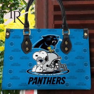 Carolina Panthers NFL Snoopy Women Premium Leather Hand Bag