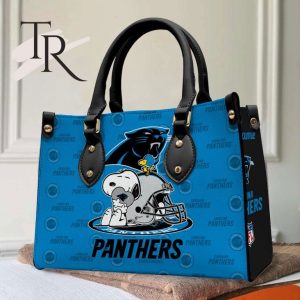 Carolina Panthers NFL Snoopy Women Premium Leather Hand Bag