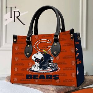 Chicago Bears NFL Snoopy Women Premium Leather Hand Bag