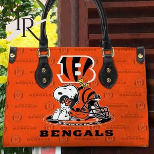 Cincinnati Bengals NFL Snoopy Women Premium Leather Hand Bag