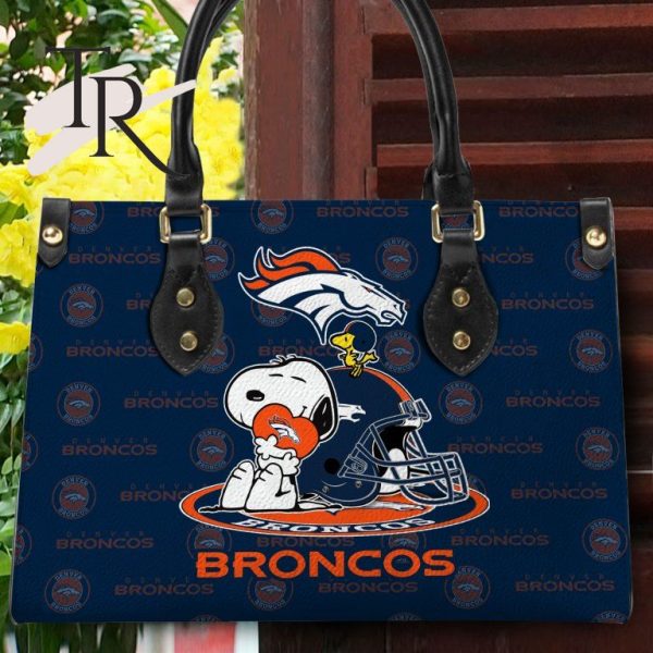 Denver Broncos NFL Snoopy Women Premium Leather Hand Bag