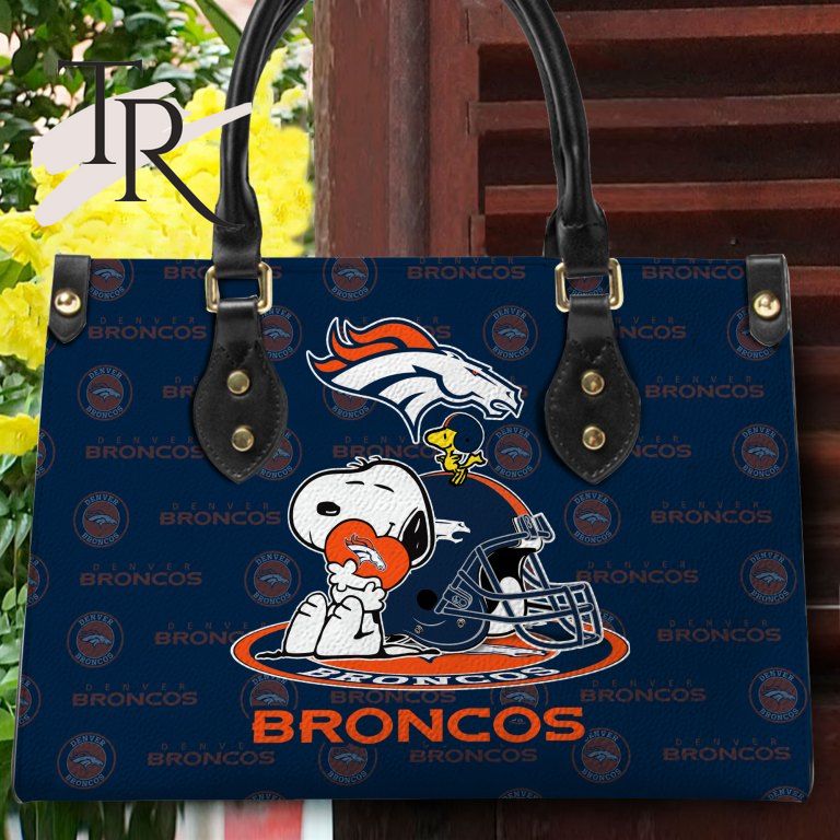 Denver Broncos Snoopy Halloween Leather Handbag -  Worldwide  Shipping