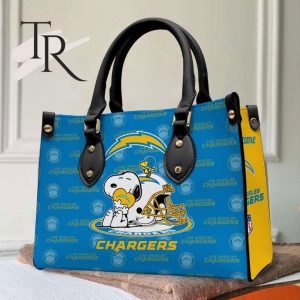 Los Angeles Chargers NFL Snoopy Women Premium Leather Hand Bag