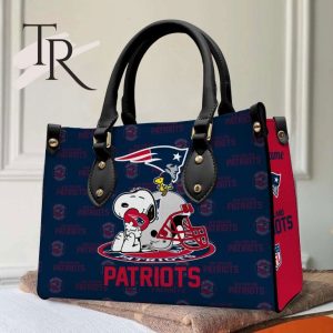 New England Patriots NFL Snoopy Women Premium Leather Hand Bag