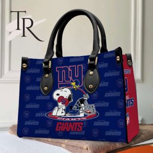 New York Giants NFL Snoopy Women Premium Leather Hand Bag