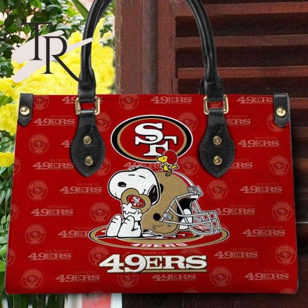 San Francisco 49ers NFL Snoopy Women Premium Leather Hand Bag
