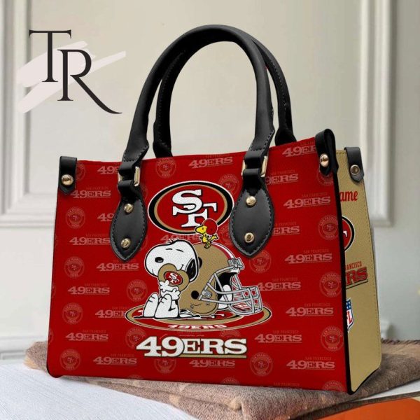 San Francisco 49ers NFL Snoopy Women Premium Leather Hand Bag