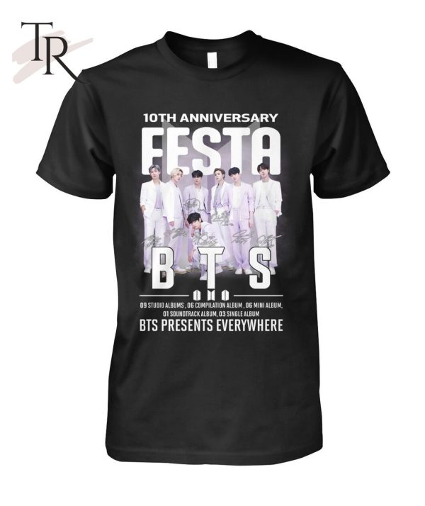 10th Anniversary Festa BTS Presents Everywhere T-Shirt – Limited Edition