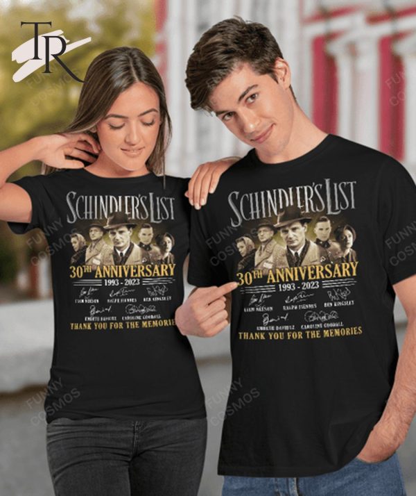 Schindler’s List 30th Anniversary 1993 – 2023 Thank You For The Memories T-Shirt – Limited Edition