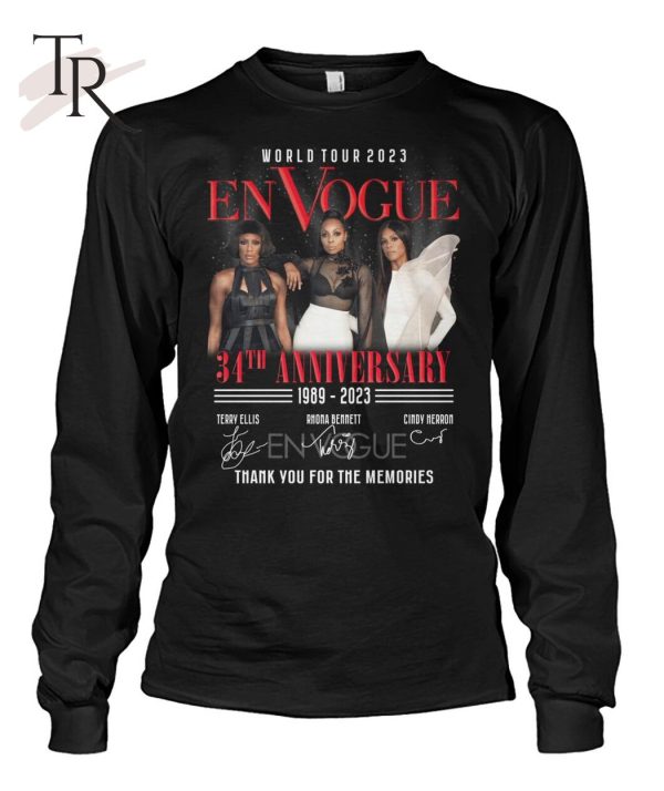 World Tour En Vogue 34th Anniversary 1989 – 2023 Thank You For The Memories T-Shirt – Limited Edition