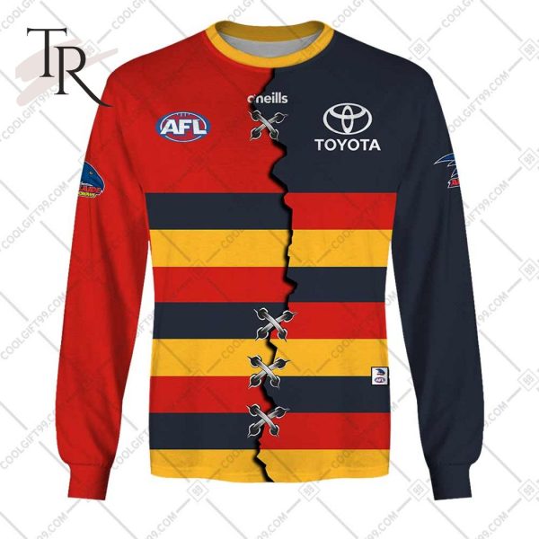 Personalized Guernsey Mix V2 AFL Adelaide Crows Hoodie 3D